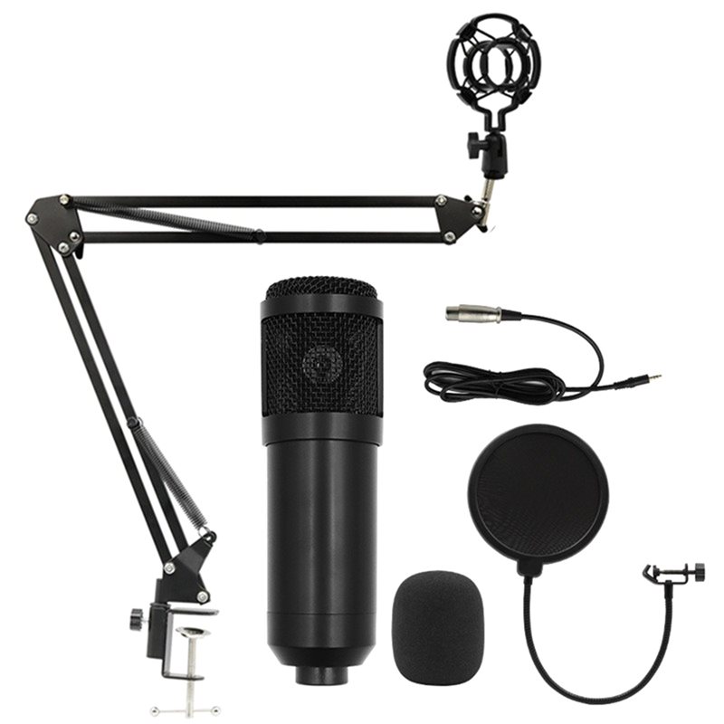 Condenser Microphone Kit - AED4-BM800 Stüdyo Kayıt Mikrofonu Seti, PC