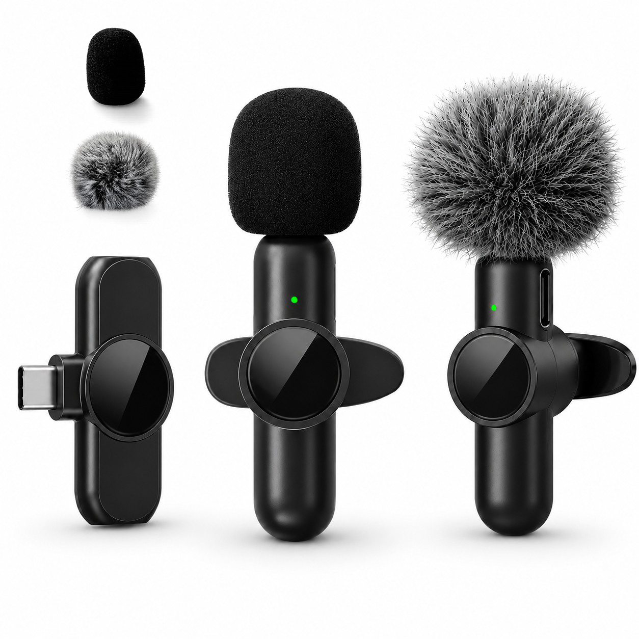Microphone Capsule - Kablosuz Yaka Mikrofonu, Gürültü Önleyici, Vloglar,