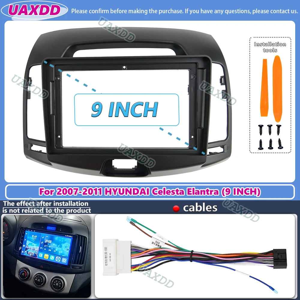 Audio Cable Rca - 2007-2011 Hyundai Elantra için 9 inç