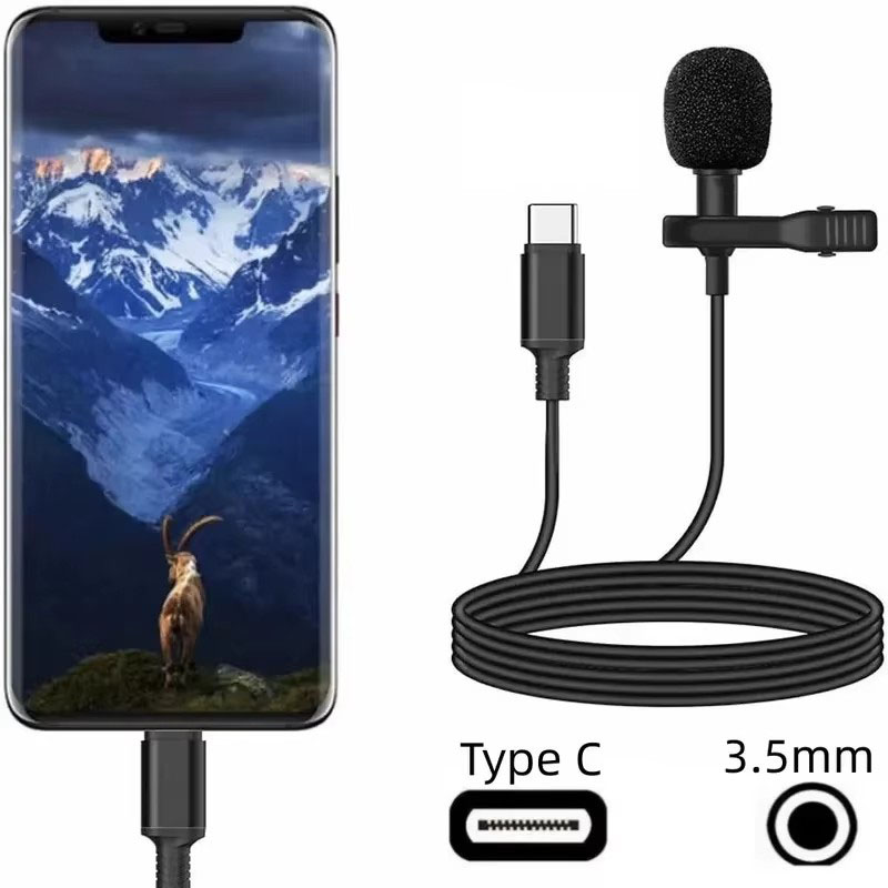 Microphone Capsule - 1-5 adet Taşınabilir USB Mini Yaka