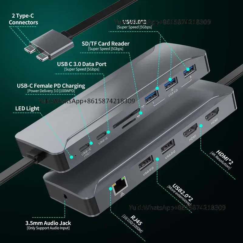 Çok Satan Çift Ekranlı Tip C - - Rj45 Jack incelemesi ve fiyatı