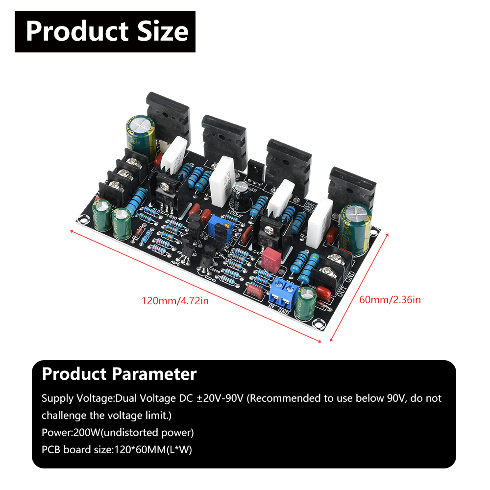 200W Amplifikatör Kartı DC 20V - Volume Control Board incelemesi ve fiyatı