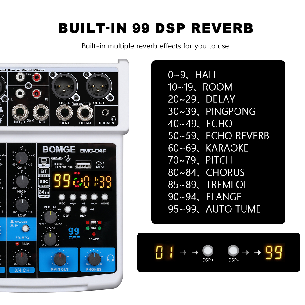 BOMGE Taşınabilir 99DSP 4 Kana - Usb Sound Card incelemesi ve fiyatı