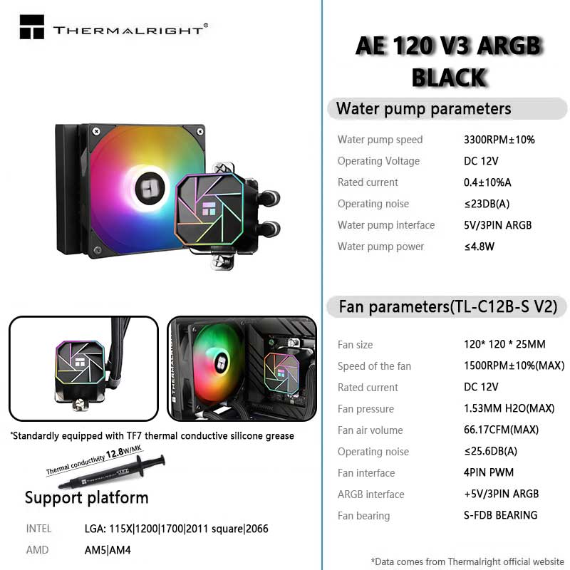 Thermalright AQUA ELITE 120 V3 - Heatsink Aluminum incelemesi ve fiyatı